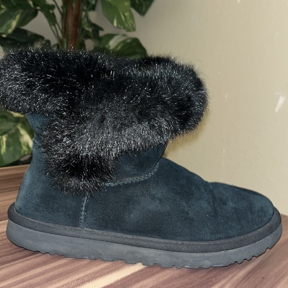 UGG CATHIE SUEDE FAUX FUR BOOTIES - Picture 10 of 16